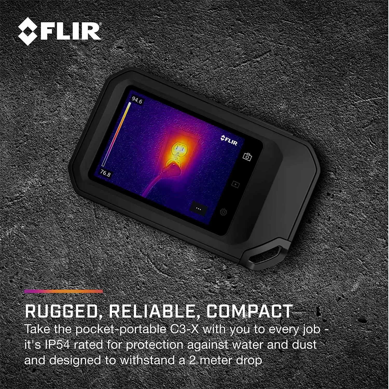 FLIR C3-X Compact Thermal Imaging Camera with Wi-Fi, 128 x 96 Brand new in stock FLIR C3-X Compact Thermal Imaging Camera with Wi-Fi, 128 x 96 Brand new in stock